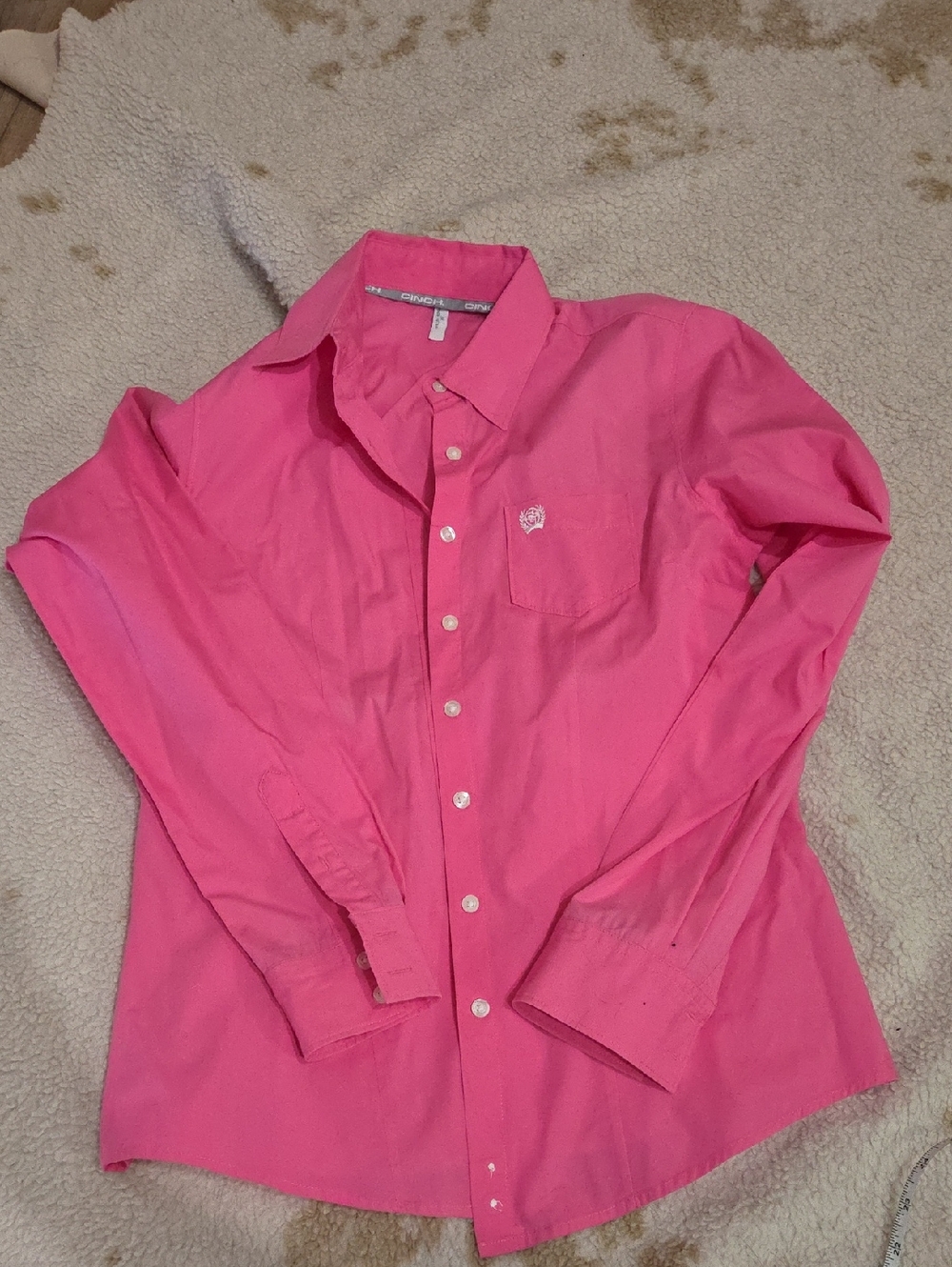 Cinch Bright Pink Button-Up Shirt